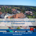 Befragung zu Sicherheit und Kriminalität in Niedersachsen
