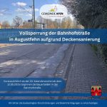Deckensanierung der Bahnhofstraße in Augustfehn